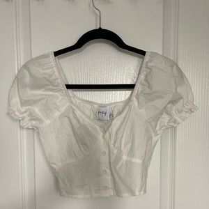 Princess Polly Abe Crop Top in white